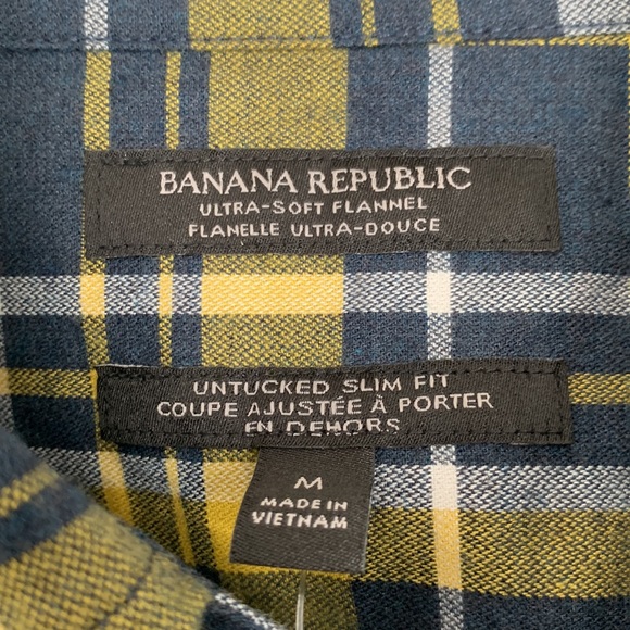 Banana Republic Men’s Medium Ultra Soft Flannel Shirt - Picture 3 of 5